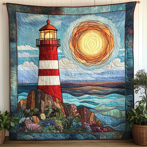 Sunlit Ocean Lighthouse CW1301121CL Quilt