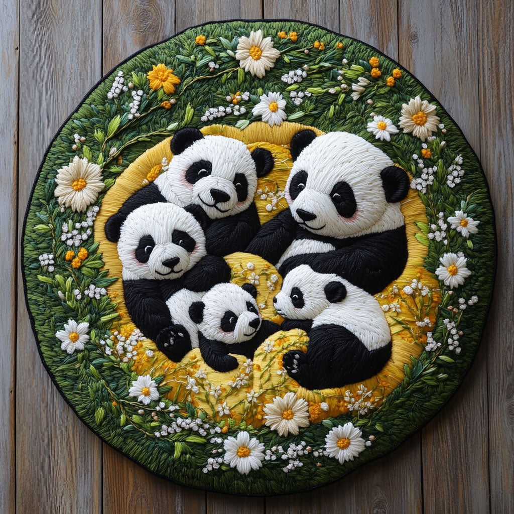 Panda Hearth WN2805021CL Quilted Round Mat