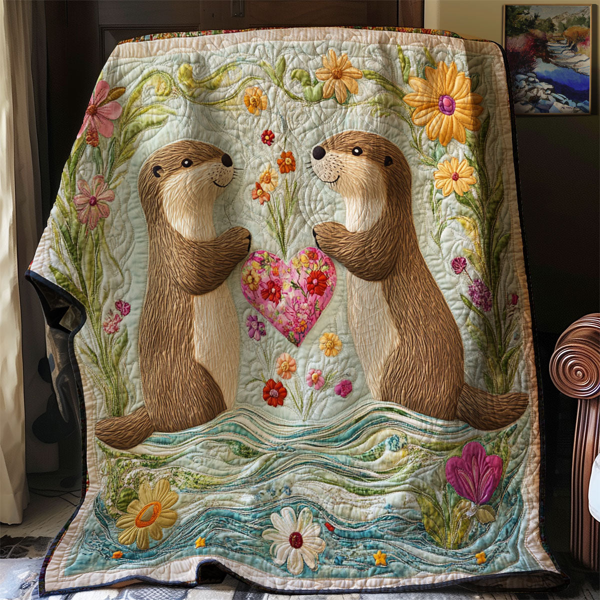 Otterly Adorable Love WJ0602024CL Quilt