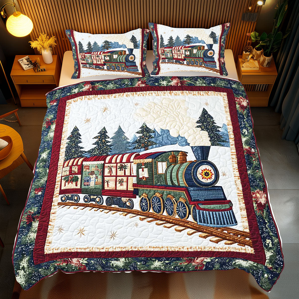 Christmas Gift Train WP2211008CL Duvet Cover Set