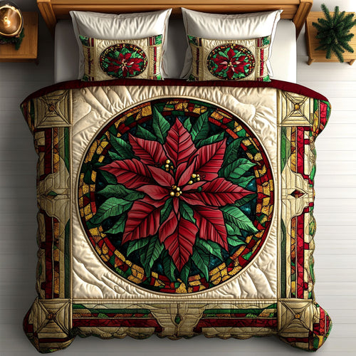 Holiday Poinsettia CW0512044CL Duvet Cover Set