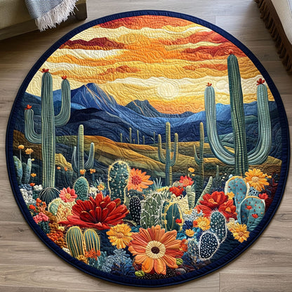 Cactus Bloom Valley LT2411010CL Quilted Round Mat