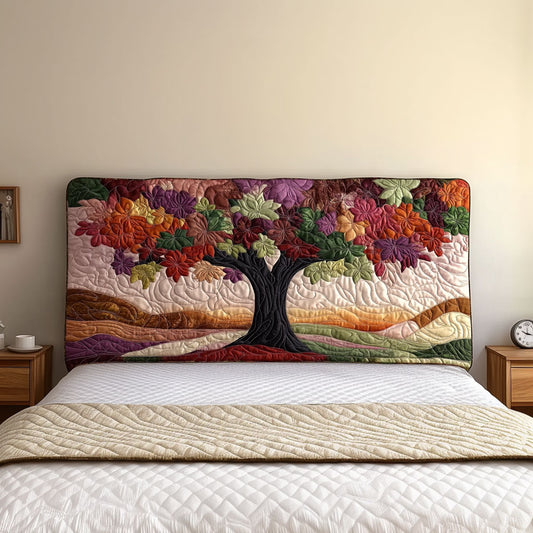 Colorful Tree QA2312014CL Quilted Headboard Slipcover