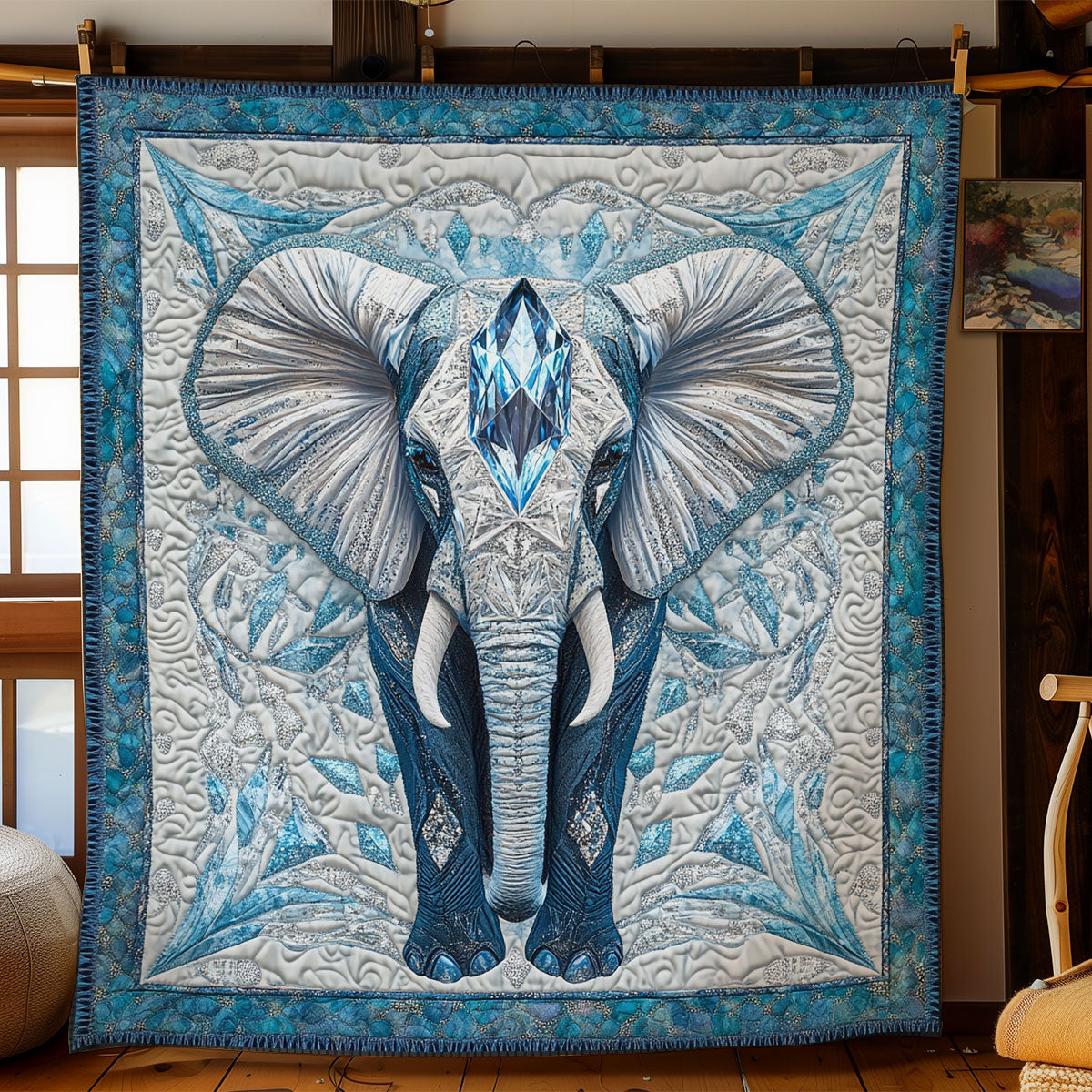 Snow Elephant WY0201044CL Quilt