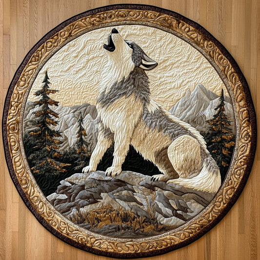 Wild Wolf Mountain CW2807067CL Quilted Round Mat