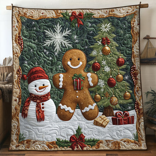 Christmas Heart Gingerbread WN0411010CL Quilt