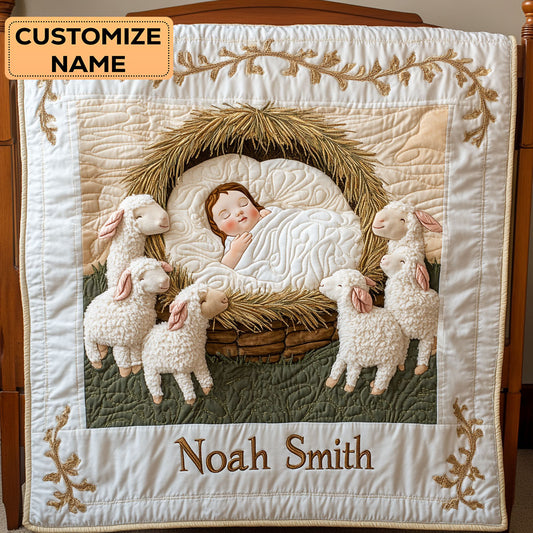 Sleep In Heavenly WY2507006CL Personalized Baby Quilt