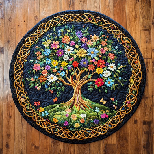Floral Legacy WY3006073CL Quilted Round Mat