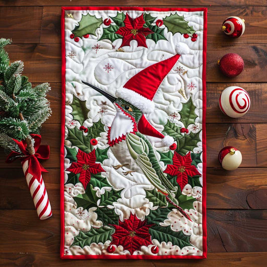 Christmas Hummingbird WP1810014CL Quilted Table Runner