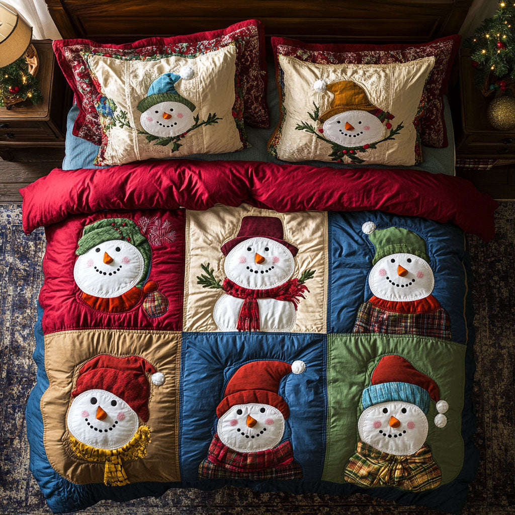 Vintage Snowman CP2508058CL Duvet Cover Set