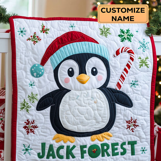 Snowy Friend WJ2907012CL Personalized Baby Quilt