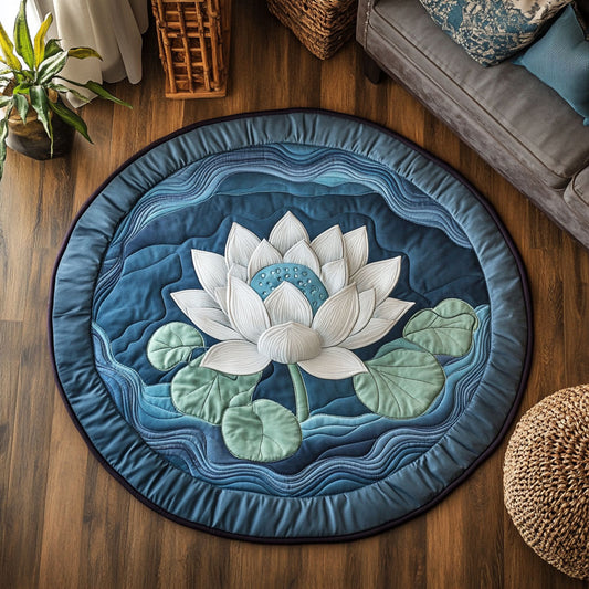 Tranquil Bloom CP1808090CL Quilted Round Mat