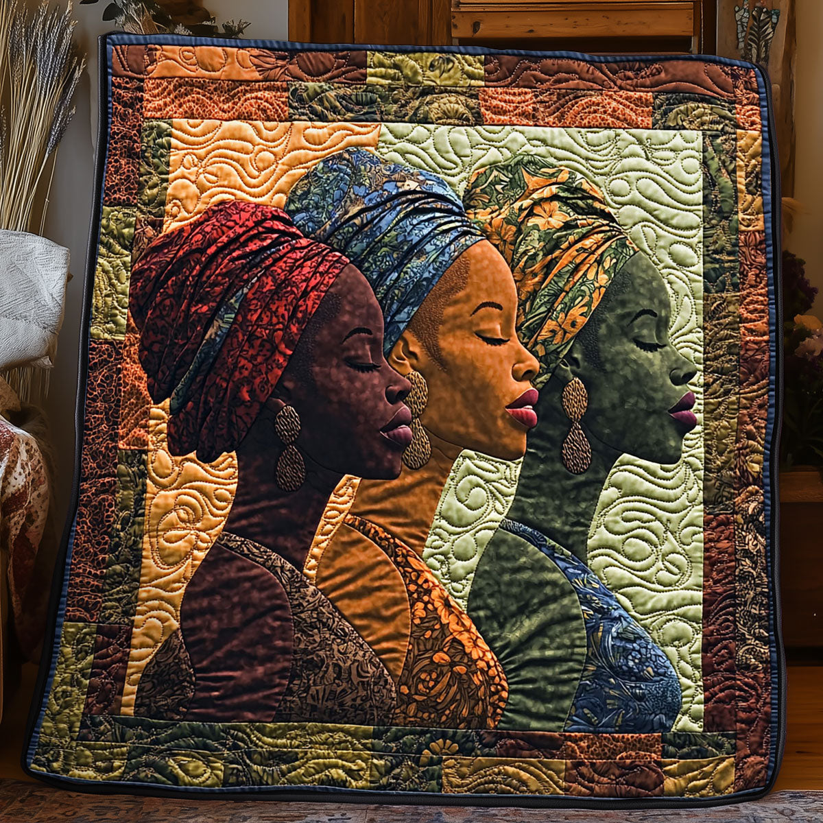 African Woman WJ0506002CL Quilt