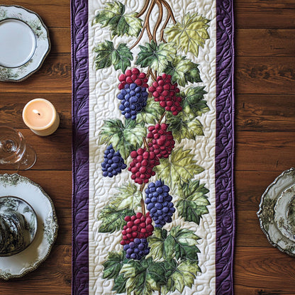 Grapes Garden CW0306021CL Quilted Table Runner