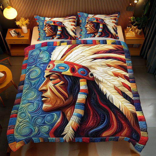 Native American Portrait WJ2312033CL Duvet Cover Set