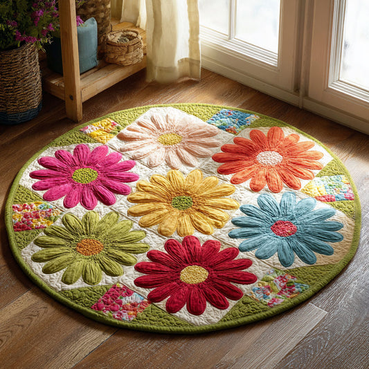 Daisy Parade CW0708019CL Quilted Round Mat