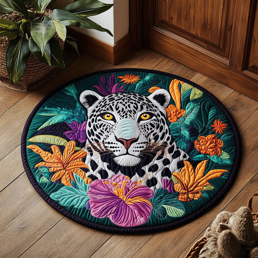 White Leopard WX2605059CL Quilted Round Mat