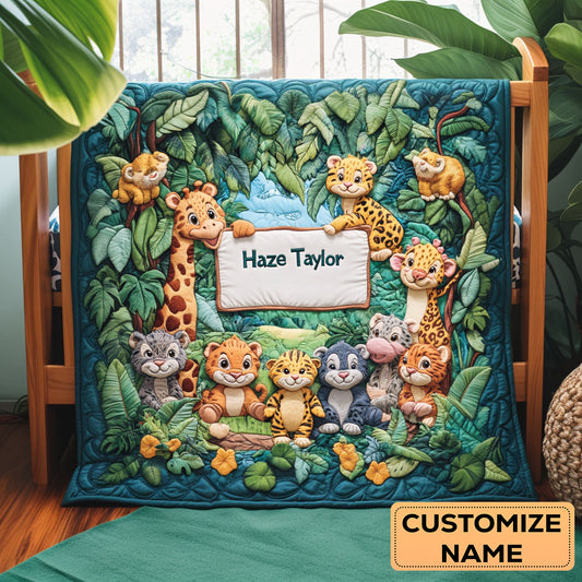 Little Explorer WN2507044CL Personalized Baby Quilt
