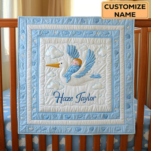 Stork's Delivery WN2507071CL Personalized Baby Quilt