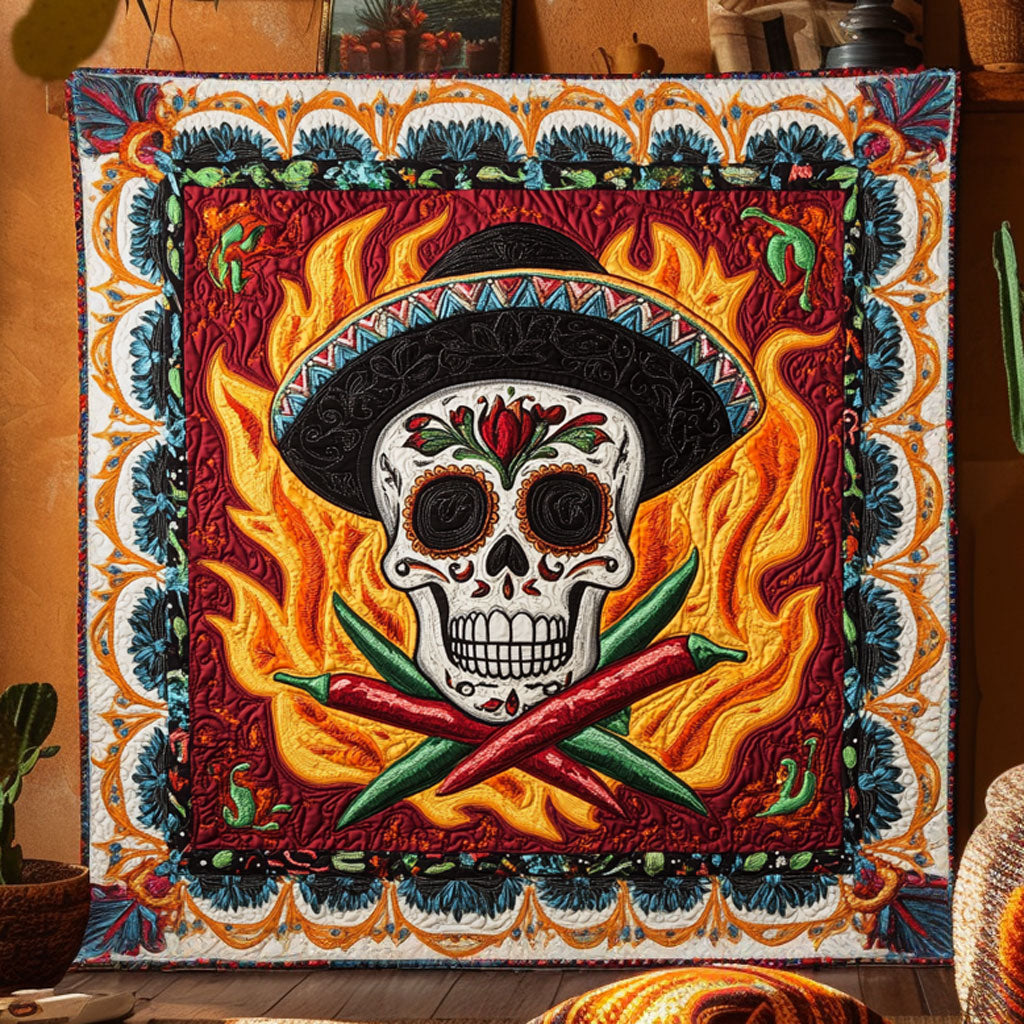 Golden Skull WN0609044CL Quilt
