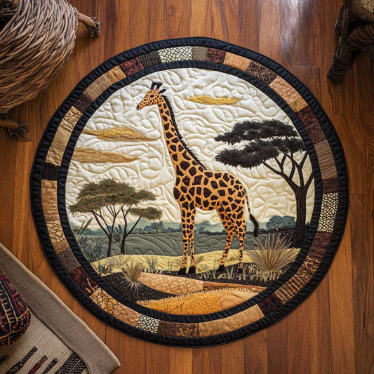 African Giraffe Spirit WN0304030CL Quilted Round Mat