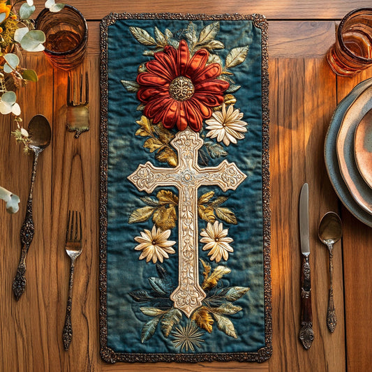 Charming Cross CP2105028CL Quilted Table Runner