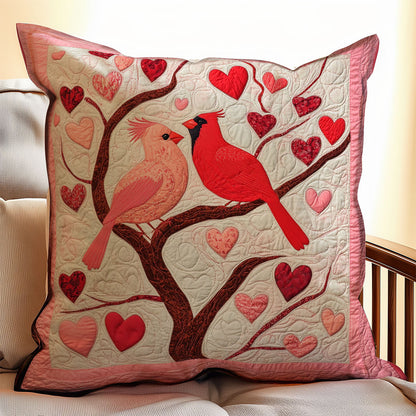 Couple Cardinal WX2401061CL Quilt Pillow Case