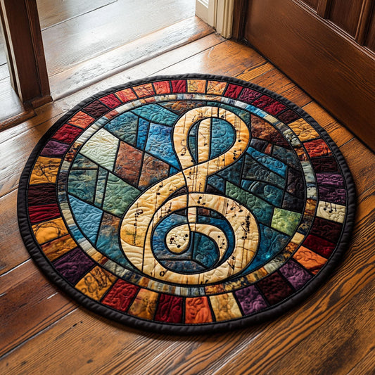 Mystic Musican WX2605044CL Quilted Round Mat