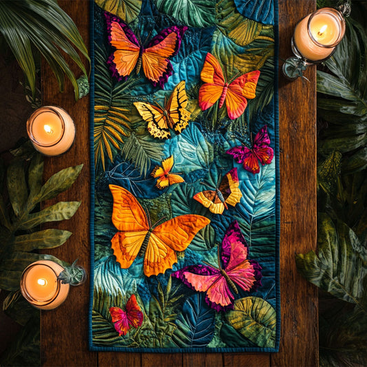 Tropical Butterfly CM2204036CL Quilted Table Runner
