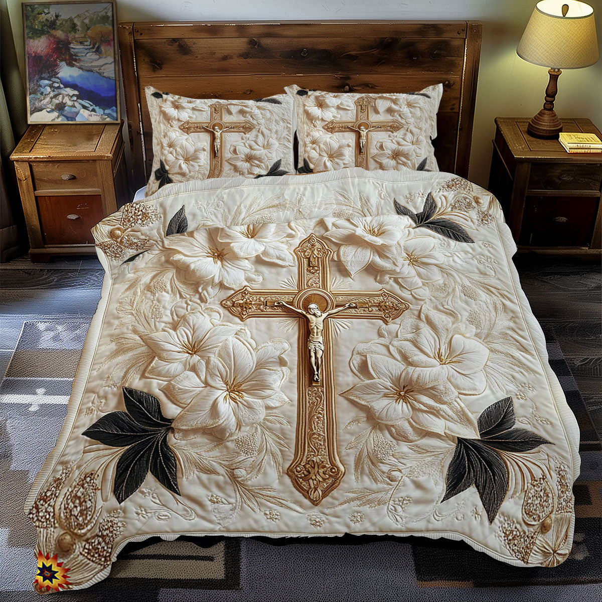 White Gold Cross WY2012034CL Duvet Cover Set