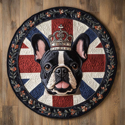 French Bulldog Court WN1205034CL Quilted Round Mat