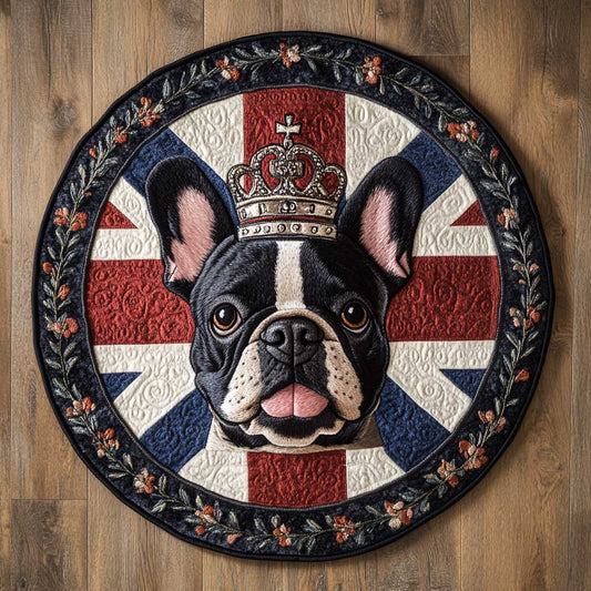 French Bulldog Court WN1205034CL Quilted Round Mat