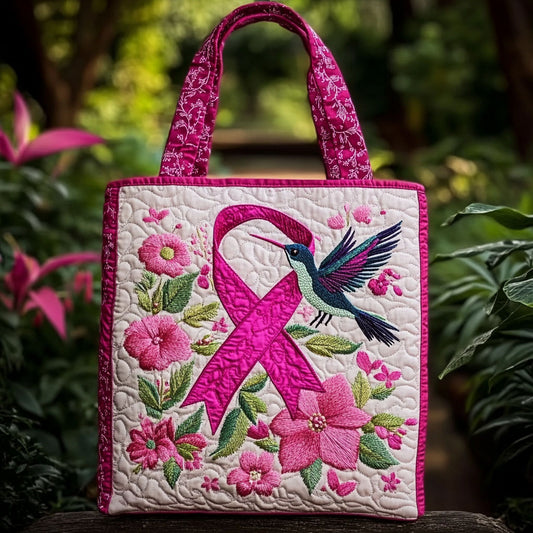 Hummingbird Ribbon Light WN2909033CL Quilted Tote Bag