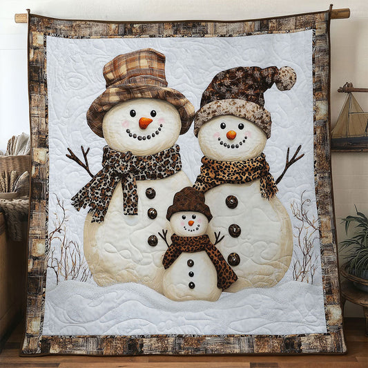 Leopard Hat Snowman WN1411034CL Quilt