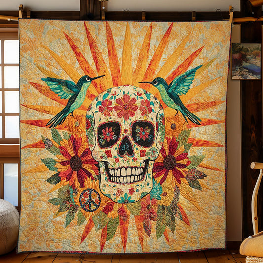 Hummingbird And Blooming Skull WN3110063CL Quilt