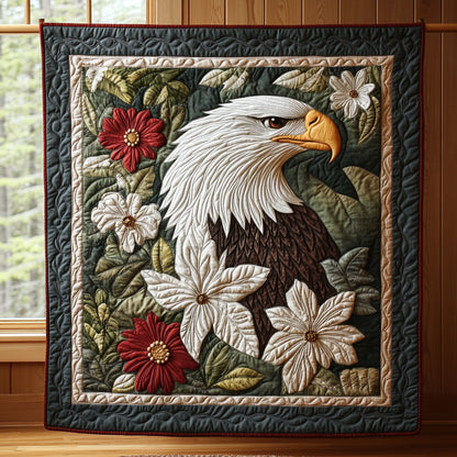 Floral Bald Eagle CW2306017CL Quilt