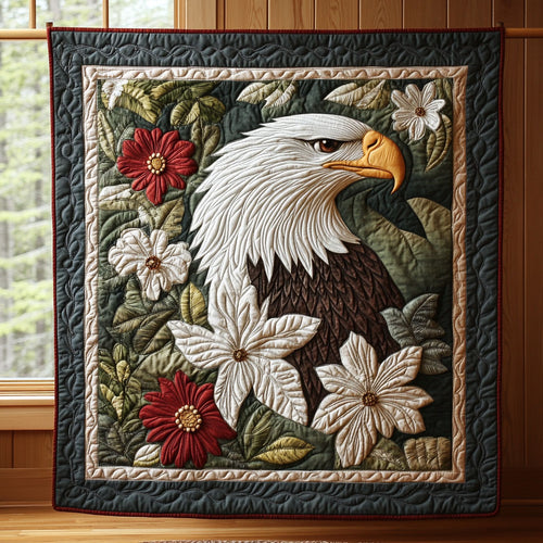 Floral Bald Eagle CW2306017CL Quilt
