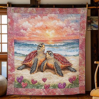 Couple Turtle In Sunset WY1701030CL Quilt