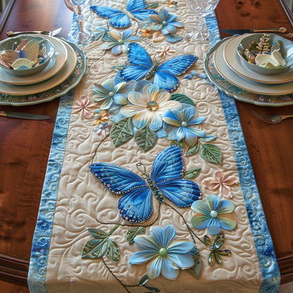 Butterfly Garden CW2804004CL Quilted Table Runner