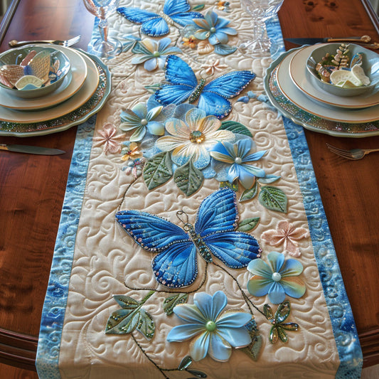 Butterfly Garden CW2804004CL Quilted Table Runner