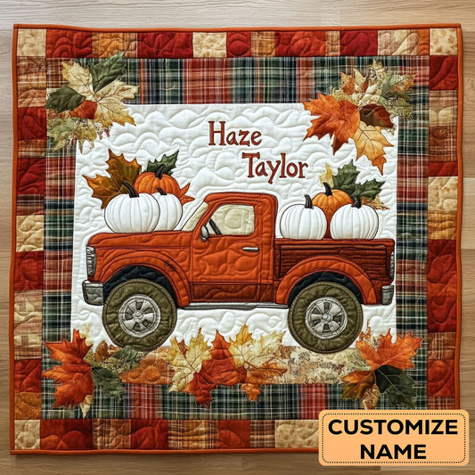 Sunset Drive Truck WN2907095CL Personalized Baby Quilt