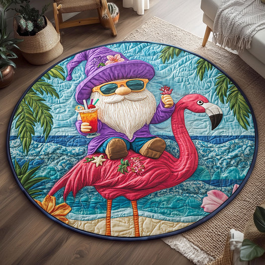 Summer Gnome Vibes WJ1004049CL Quilted Round Mat