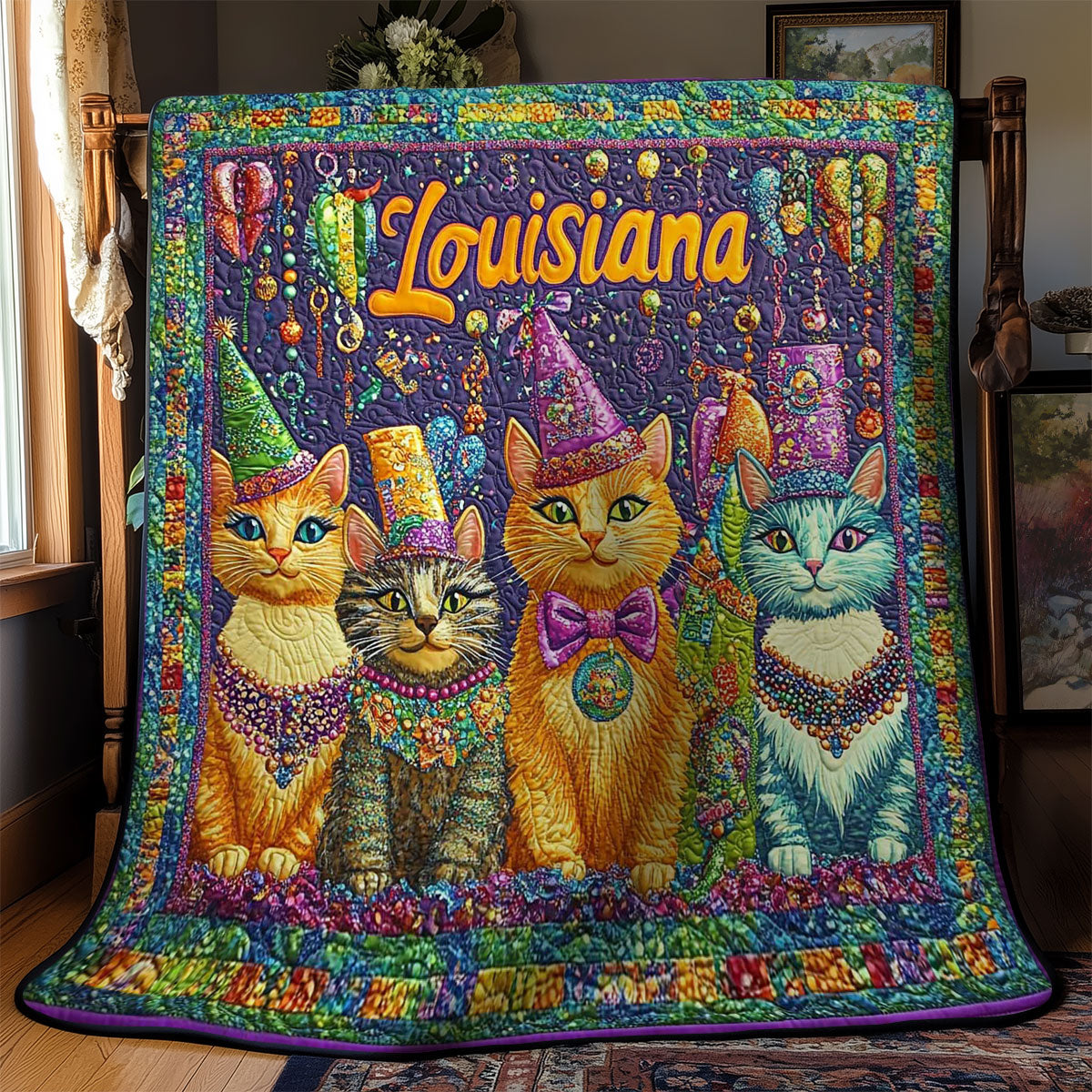 Masquerade Cat WN1403069CL Quilt