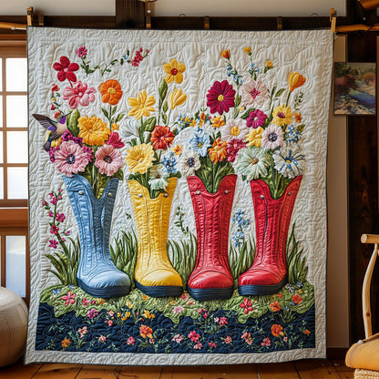 Flower Boots Garden WY2712026CL Quilt