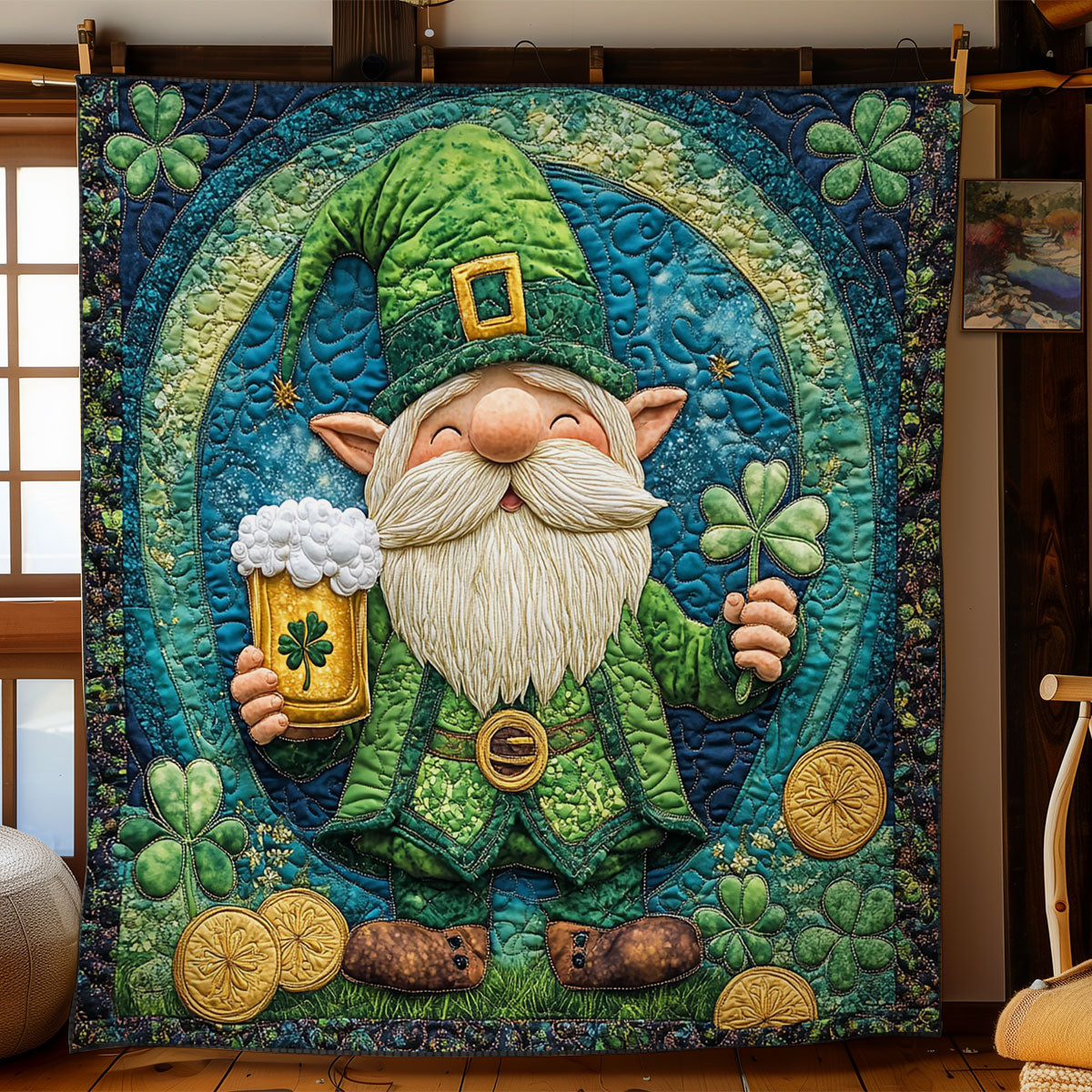 Gnome’s Green Parade WN1207039CL Quilt