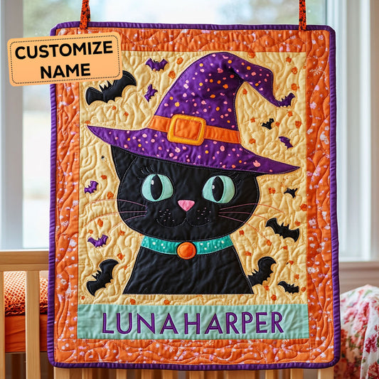 Moonlight Meow CP3007014CL Personalized Baby Quilt