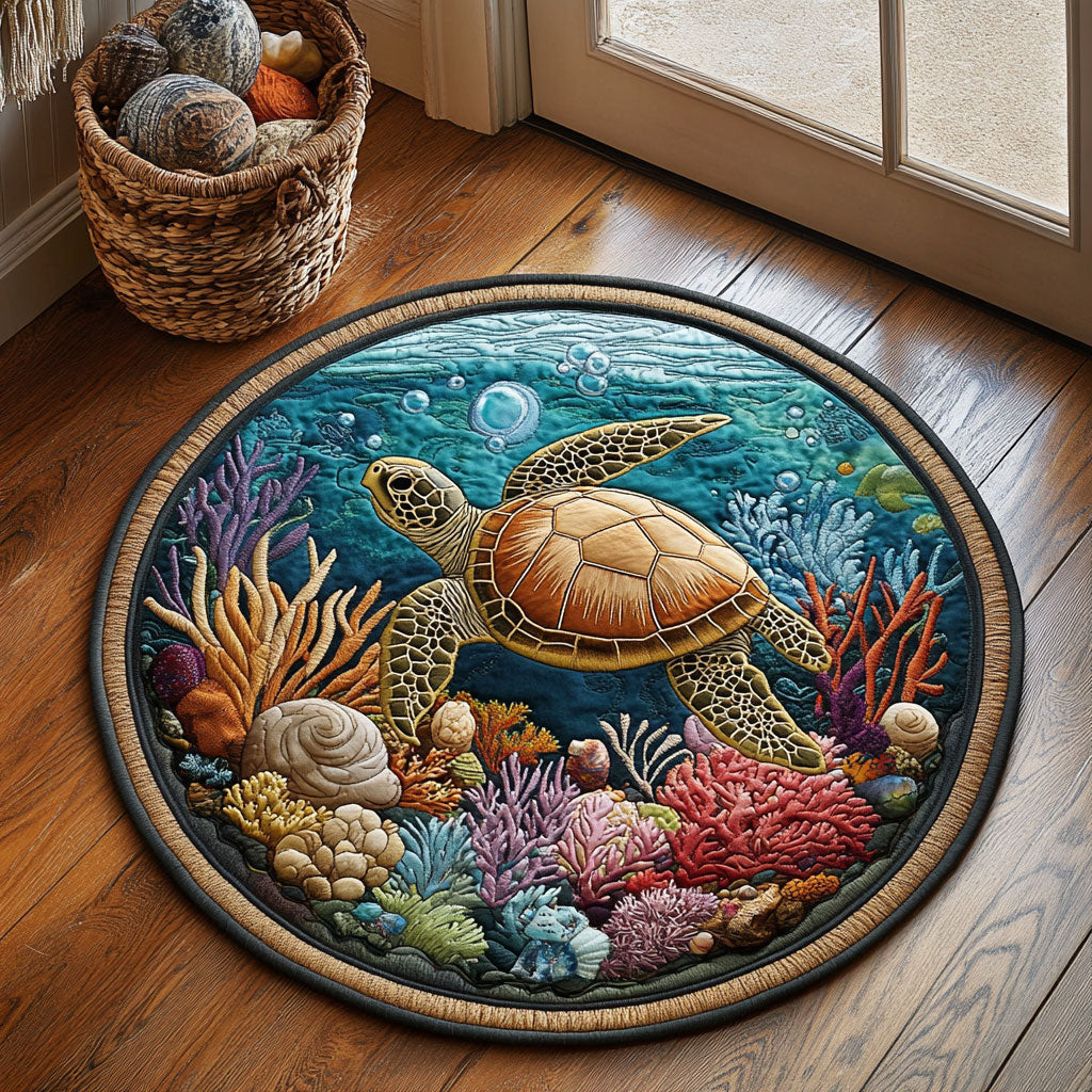 Coral Glide WY2305003CL Quilted Round Mat