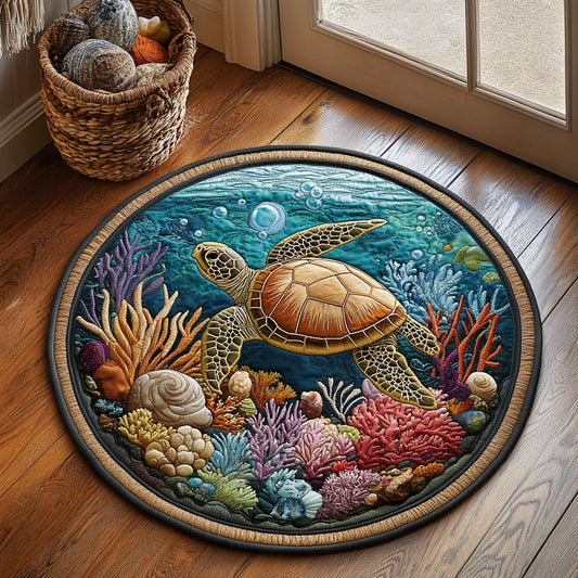 Coral Glide WY2305003CL Quilted Round Mat