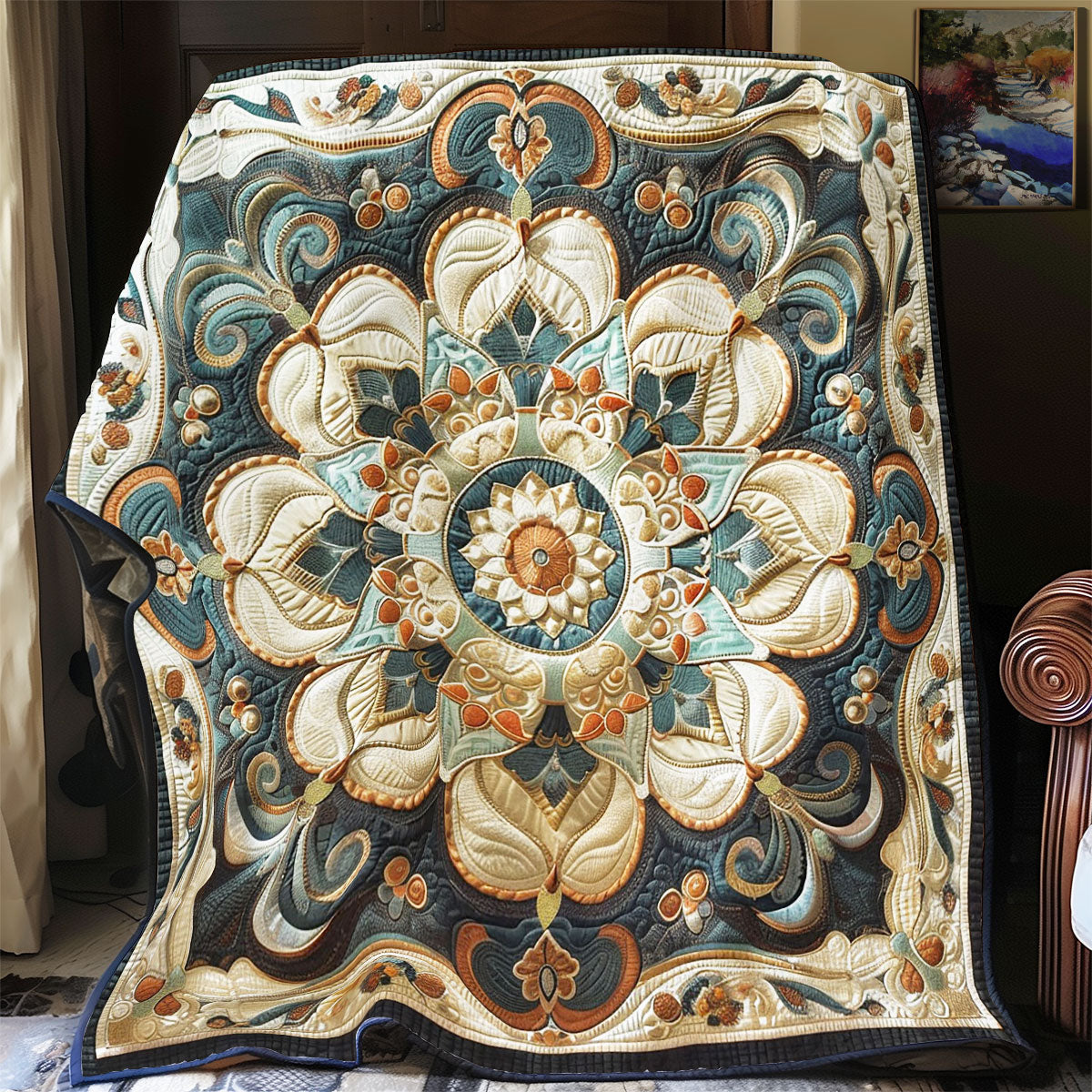 Majestic Flower Bloom WY2702088CL Quilt
