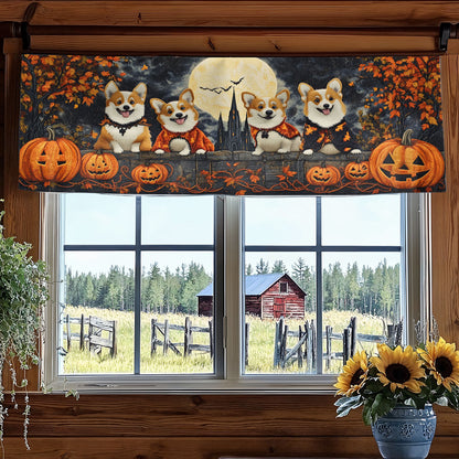 Midnight Corgi WN3107040CL Quilted Valance